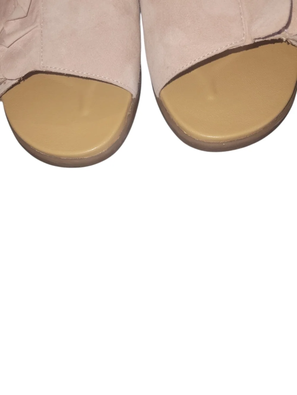 Vionic Roni Women's Adjustable Hook & Loop Fastener Pink Suede Slide Sandals 9.5 - Picture 4 of 9